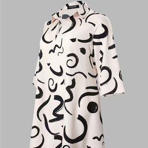 Patterned Shirt Dress - Size XL